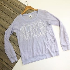 Victoria’s Secret Pink Sequin Lavender Pull Over S